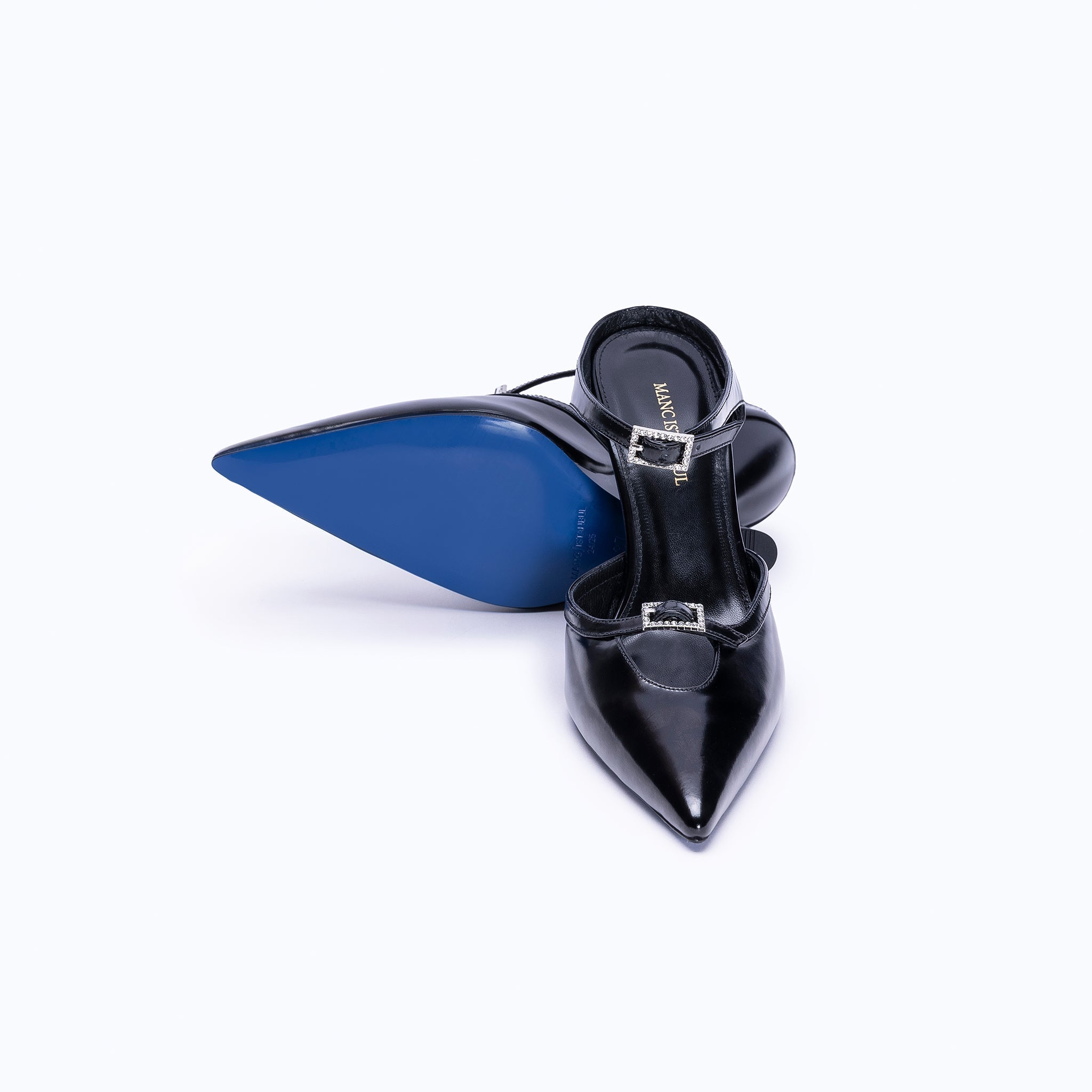 MARGAUX BLACK - WEDGE MULE