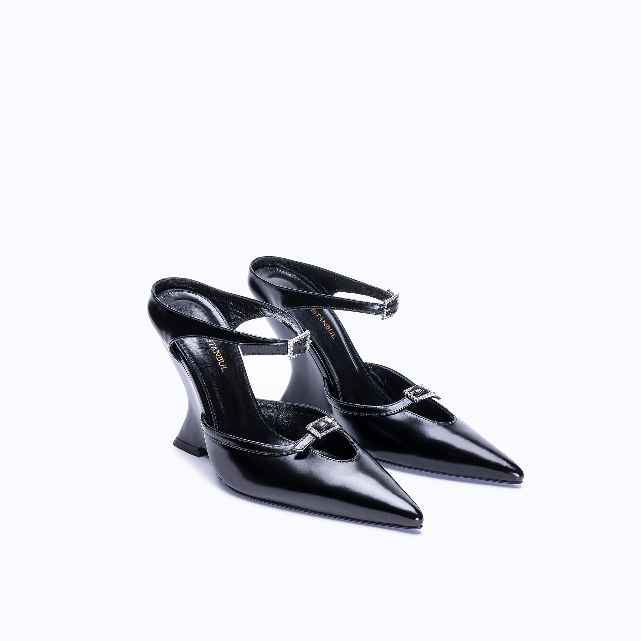 MARGAUX BLACK - WEDGE MULE
