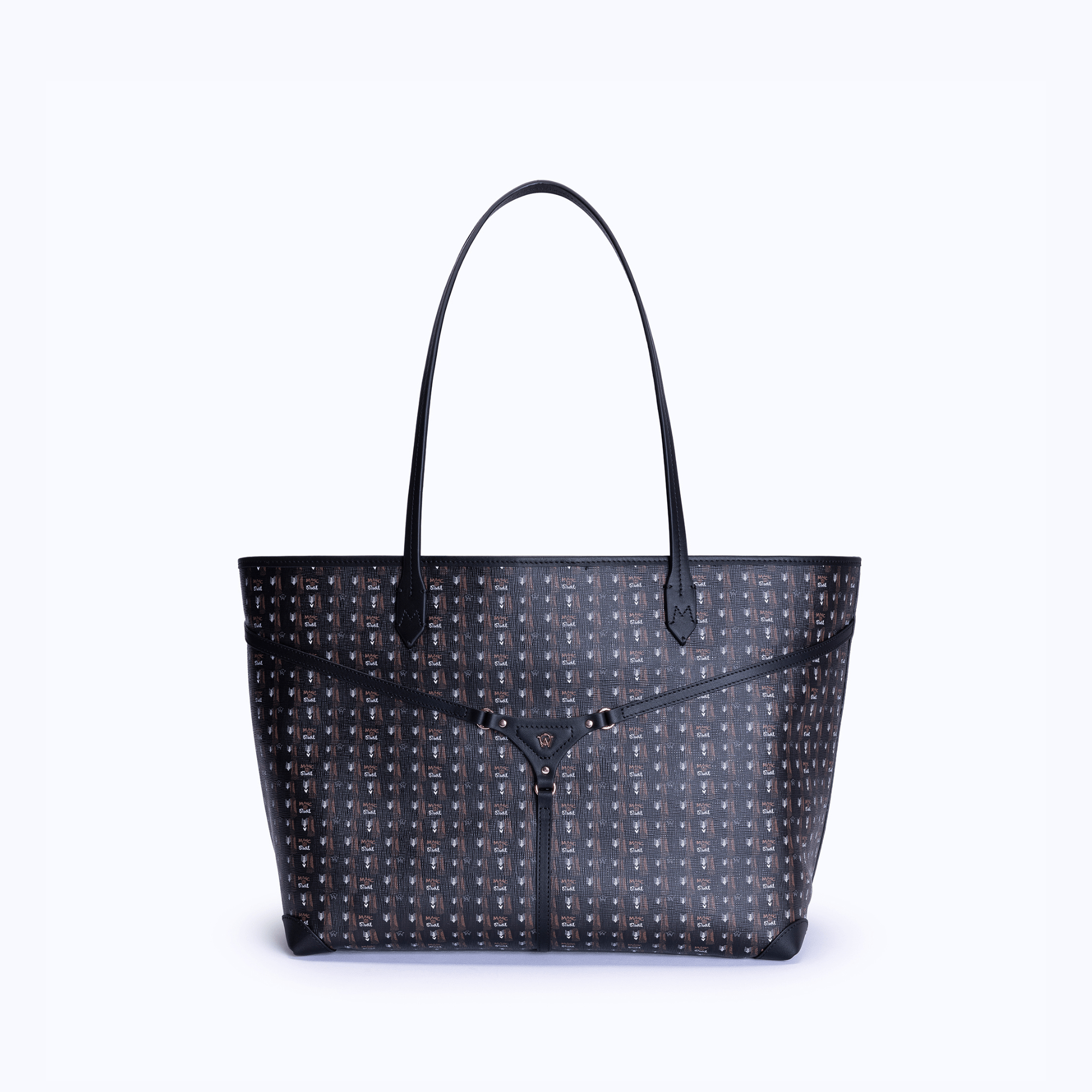 MIRI TOTE - BROWN BLACK - manc