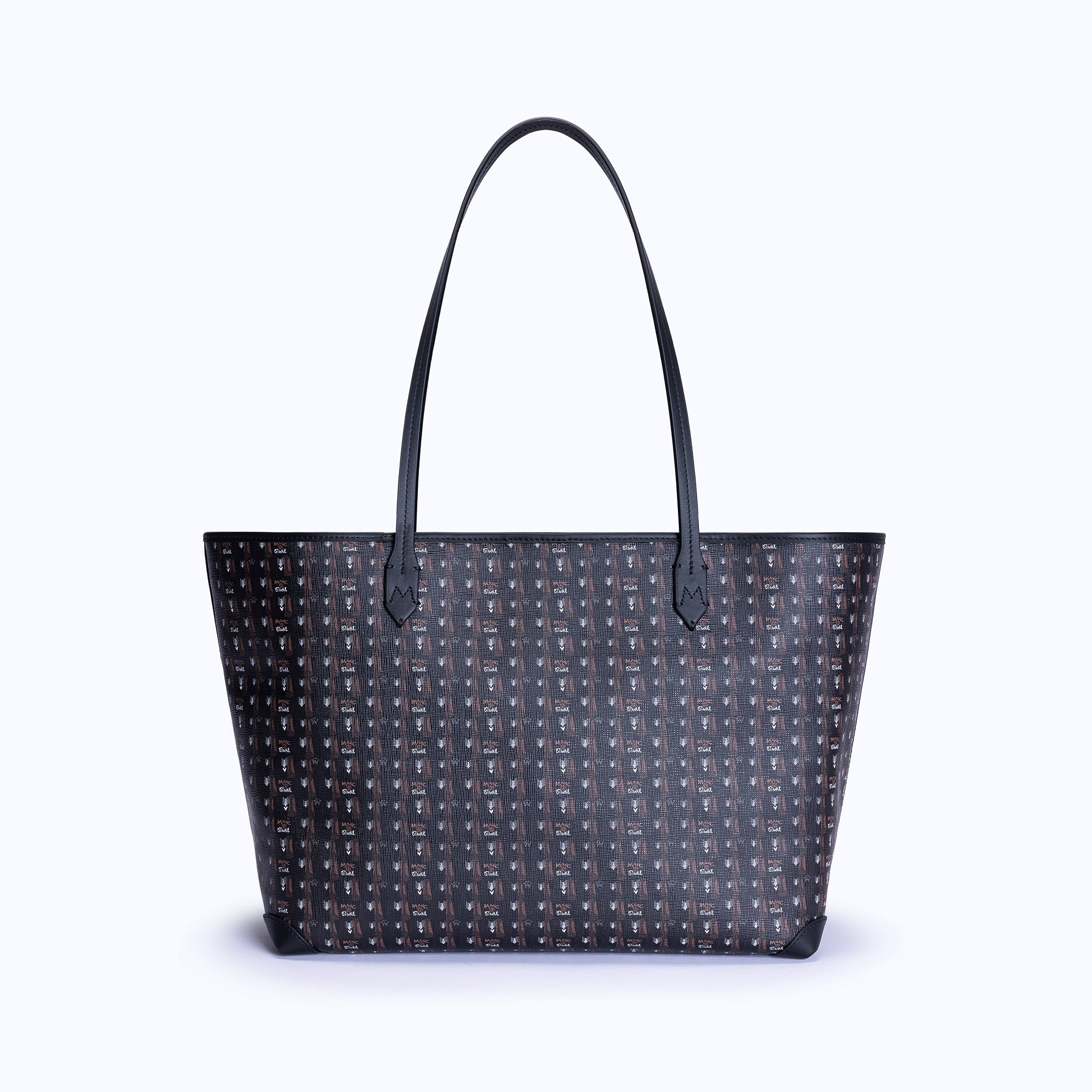 MIRI TOTE - BROWN BLACK - manc