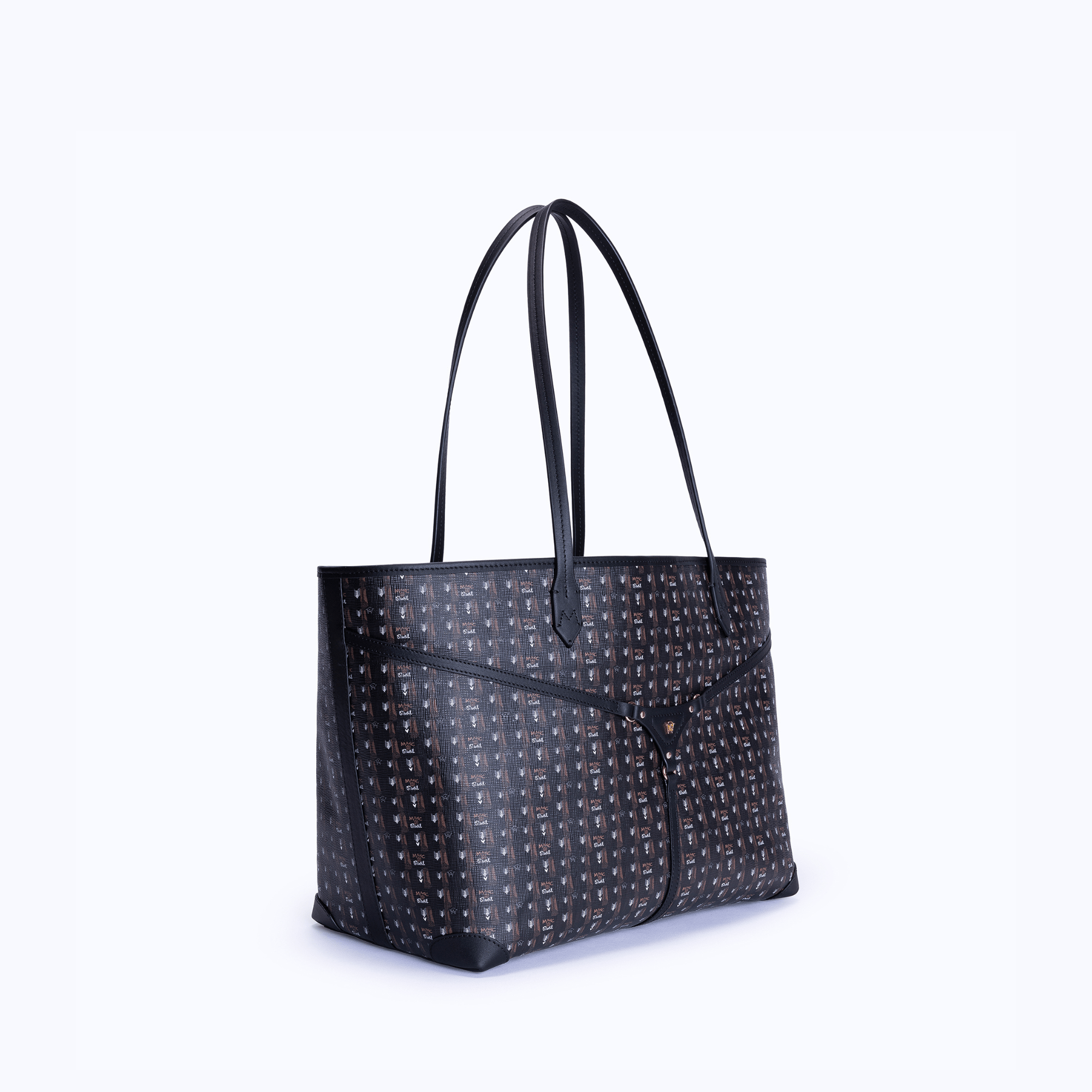 MIRI TOTE - BROWN BLACK - manc