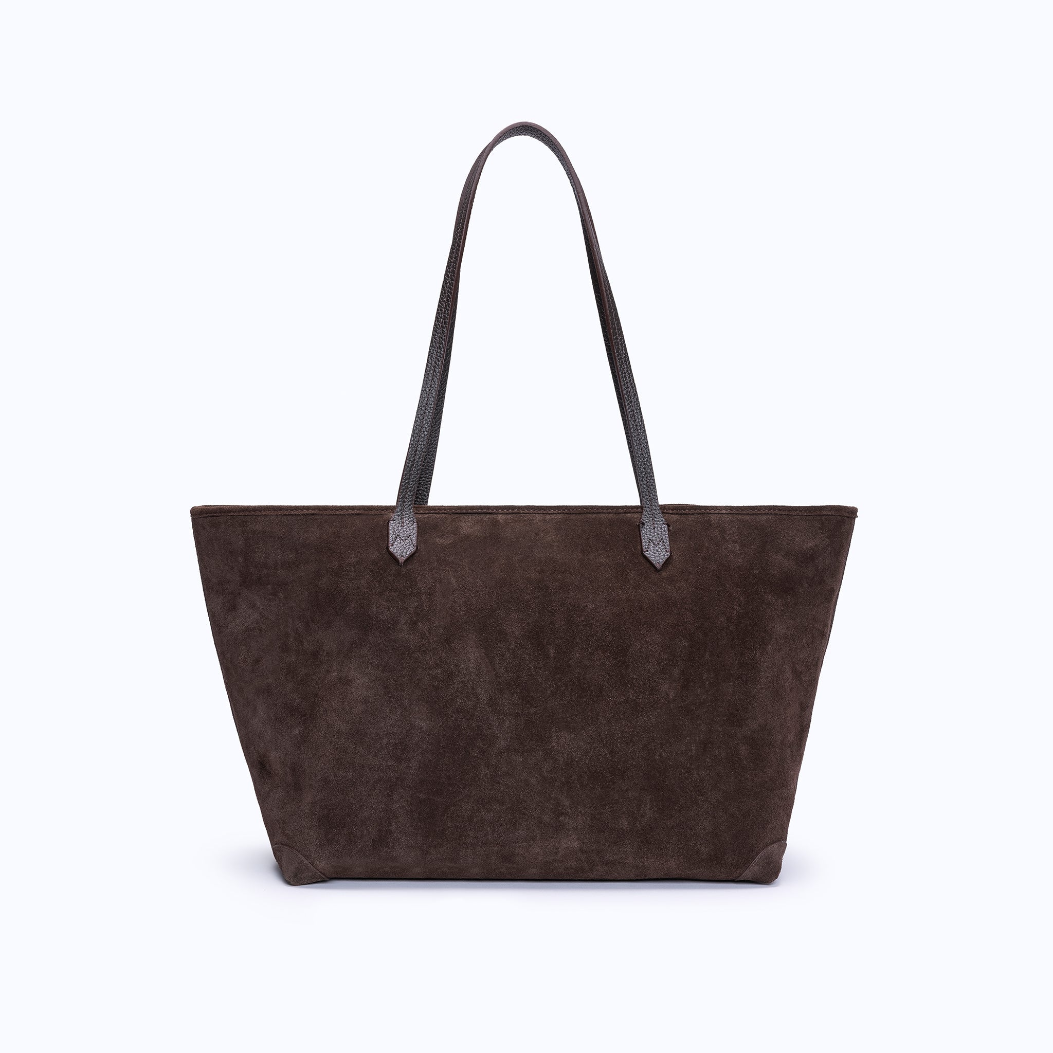MIRI TOTE - DARK SUEDE BROWN - manc