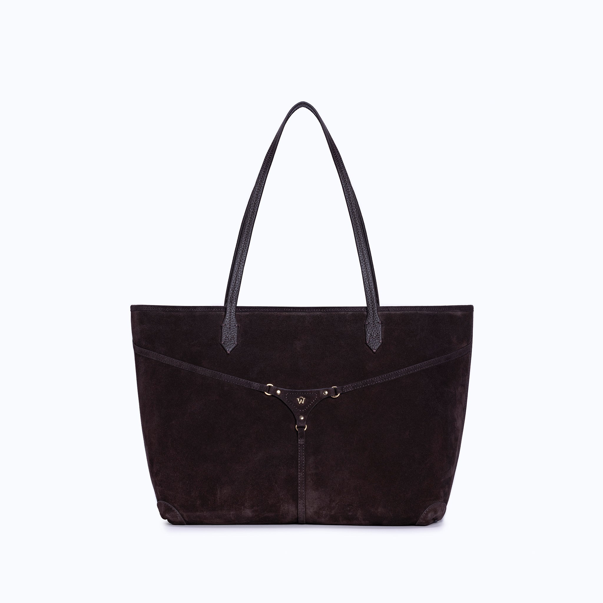 MIRI TOTE - DARK SUEDE BROWN