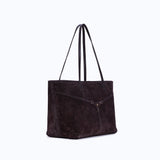 MIRI TOTE - DARK SUEDE BROWN