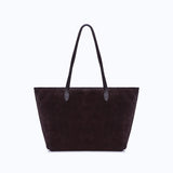 MIRI TOTE - DARK SUEDE BROWN