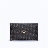 MONOGRAM CLUTCH - BROWN BLACK - manc