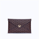 MONOGRAM CLUTCH - BURGUNDY - manc