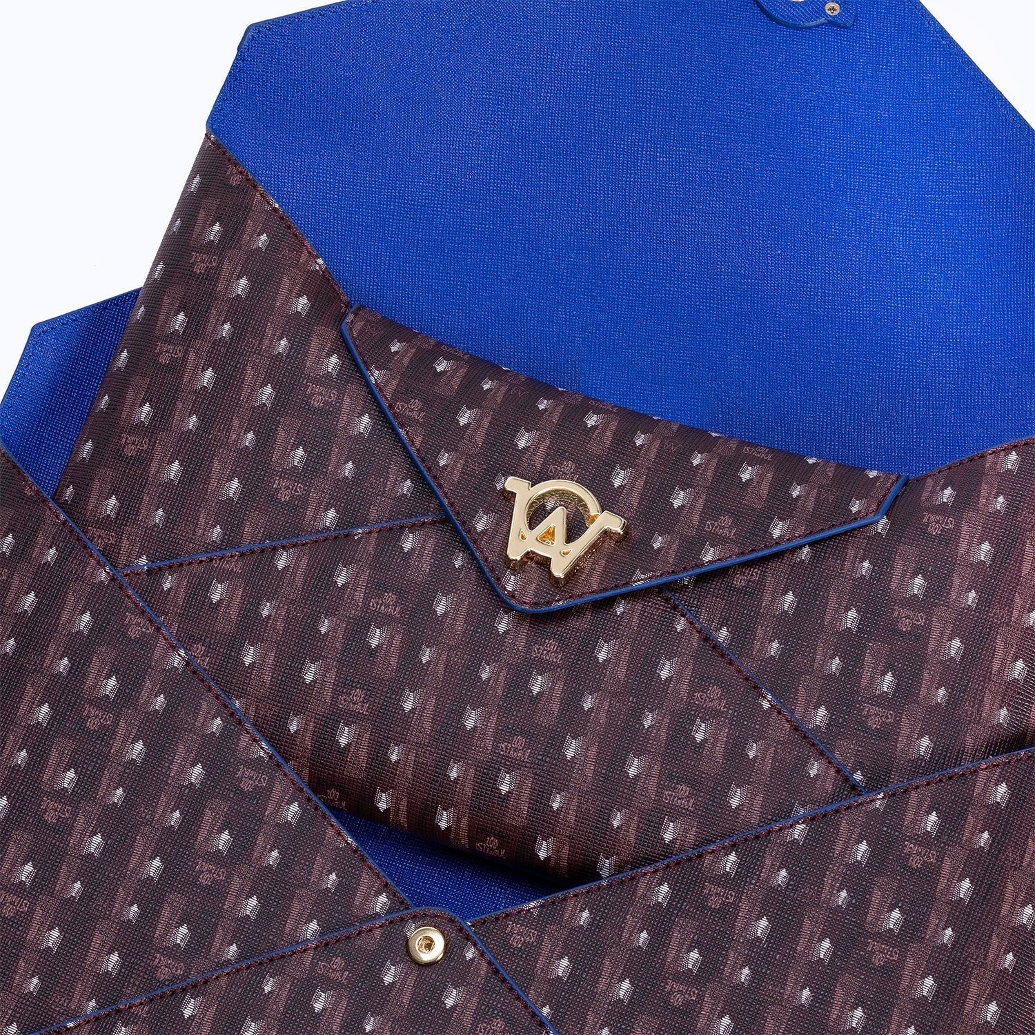 MONOGRAM CLUTCH - BURGUNDY - manc