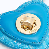 MONOGRAM HEART CHARM - BABY BLUE - manc