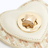 MONOGRAM HEART CHARM - BEIGE - manc