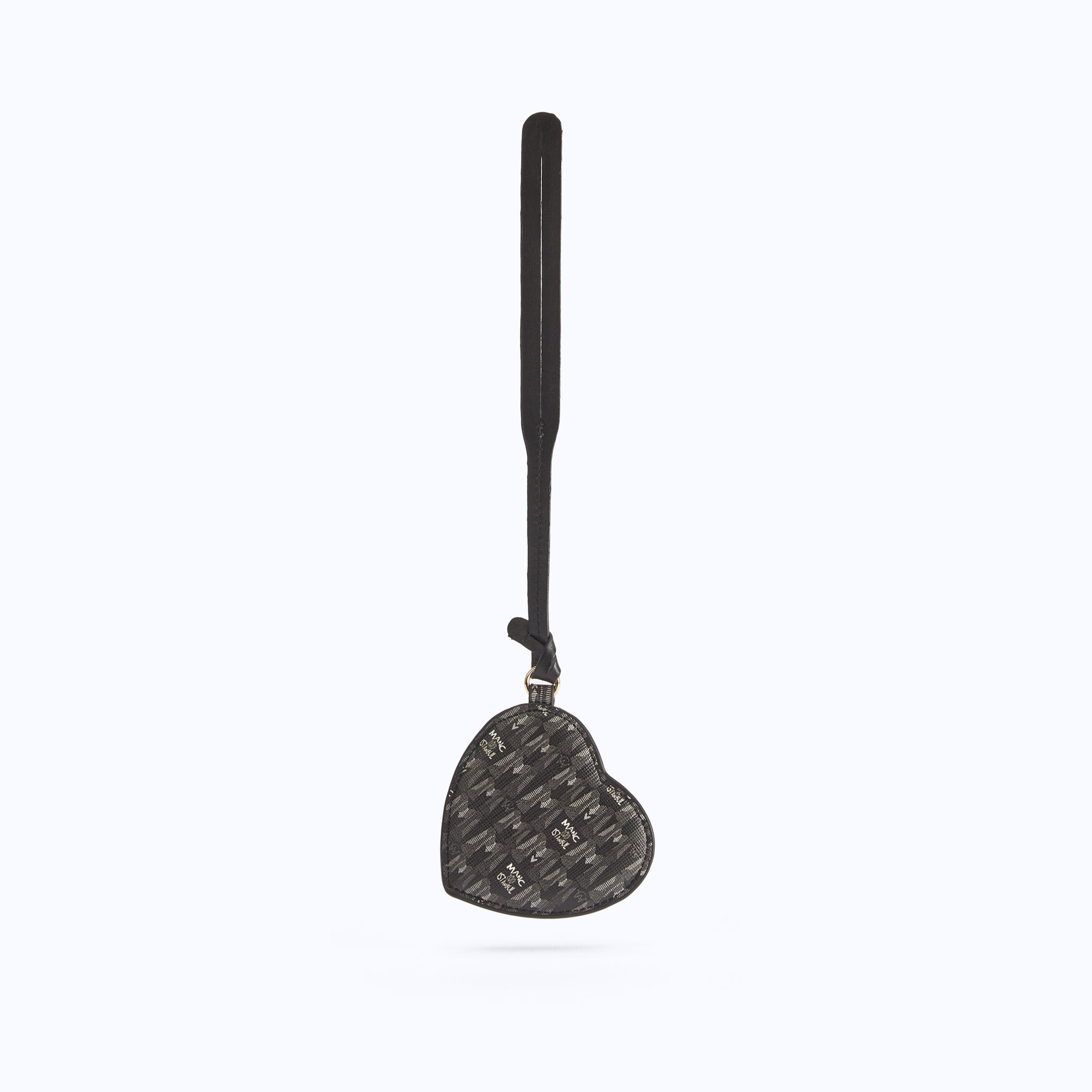 MONOGRAM HEART CHARM - BLACK - manc