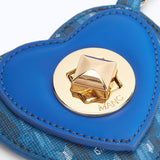 MONOGRAM HEART CHARM - BLUE - manc