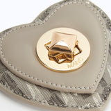 MONOGRAM HEART CHARM - GRAY - manc