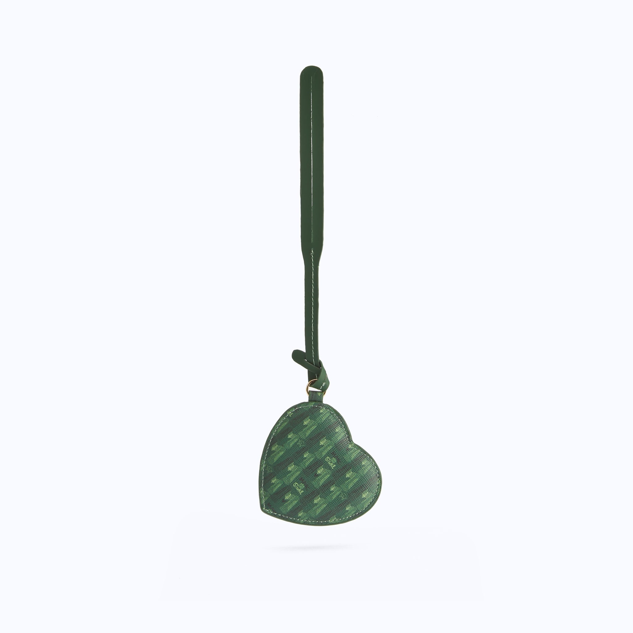 MONOGRAM HEART CHARM - GREEN - manc