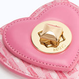 MONOGRAM HEART CHARM - PINK - manc