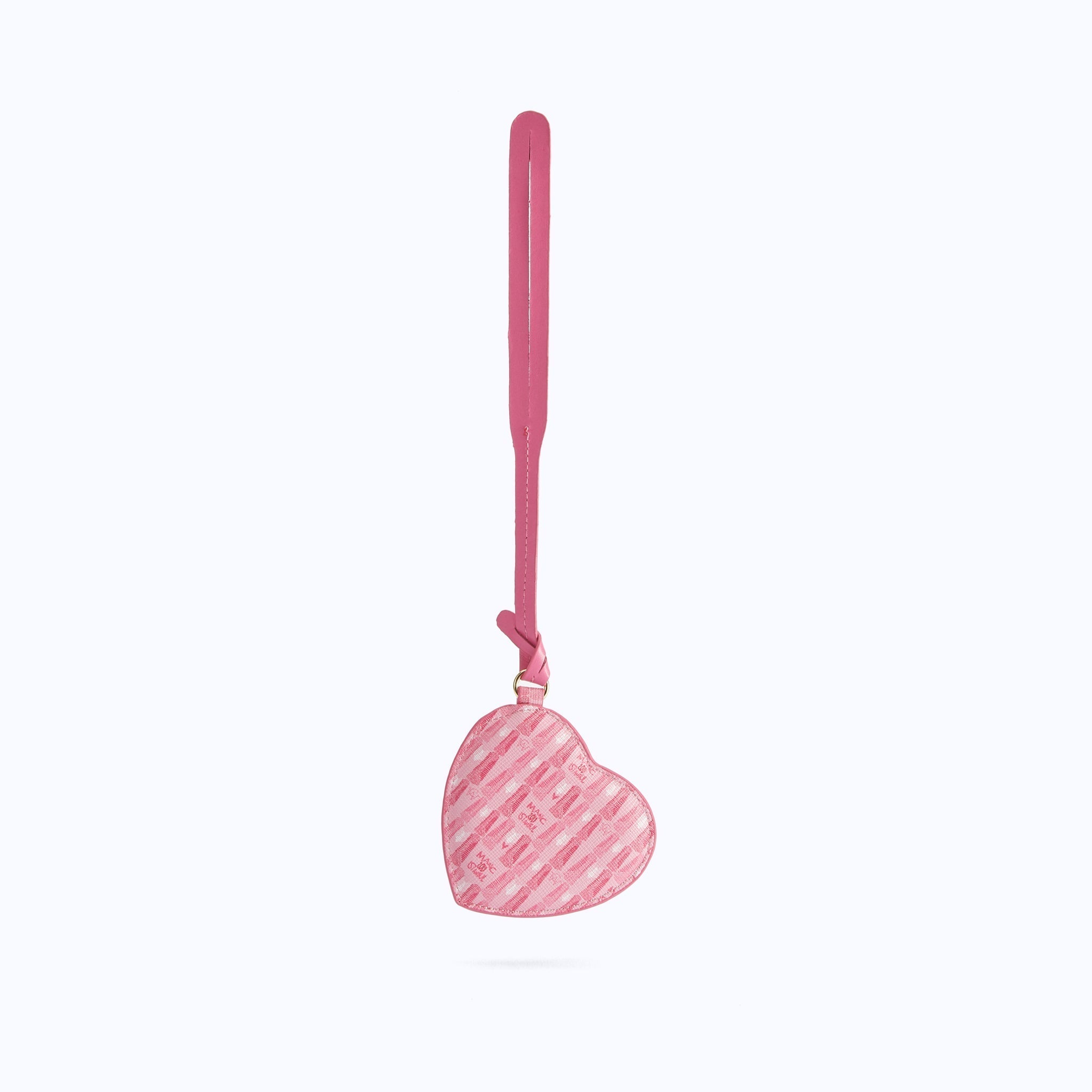 MONOGRAM HEART CHARM - PINK - manc