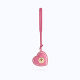 MONOGRAM HEART CHARM - PINK - manc