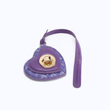 MONOGRAM HEART CHARM - PURPLE - manc
