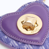 MONOGRAM HEART CHARM - PURPLE - manc