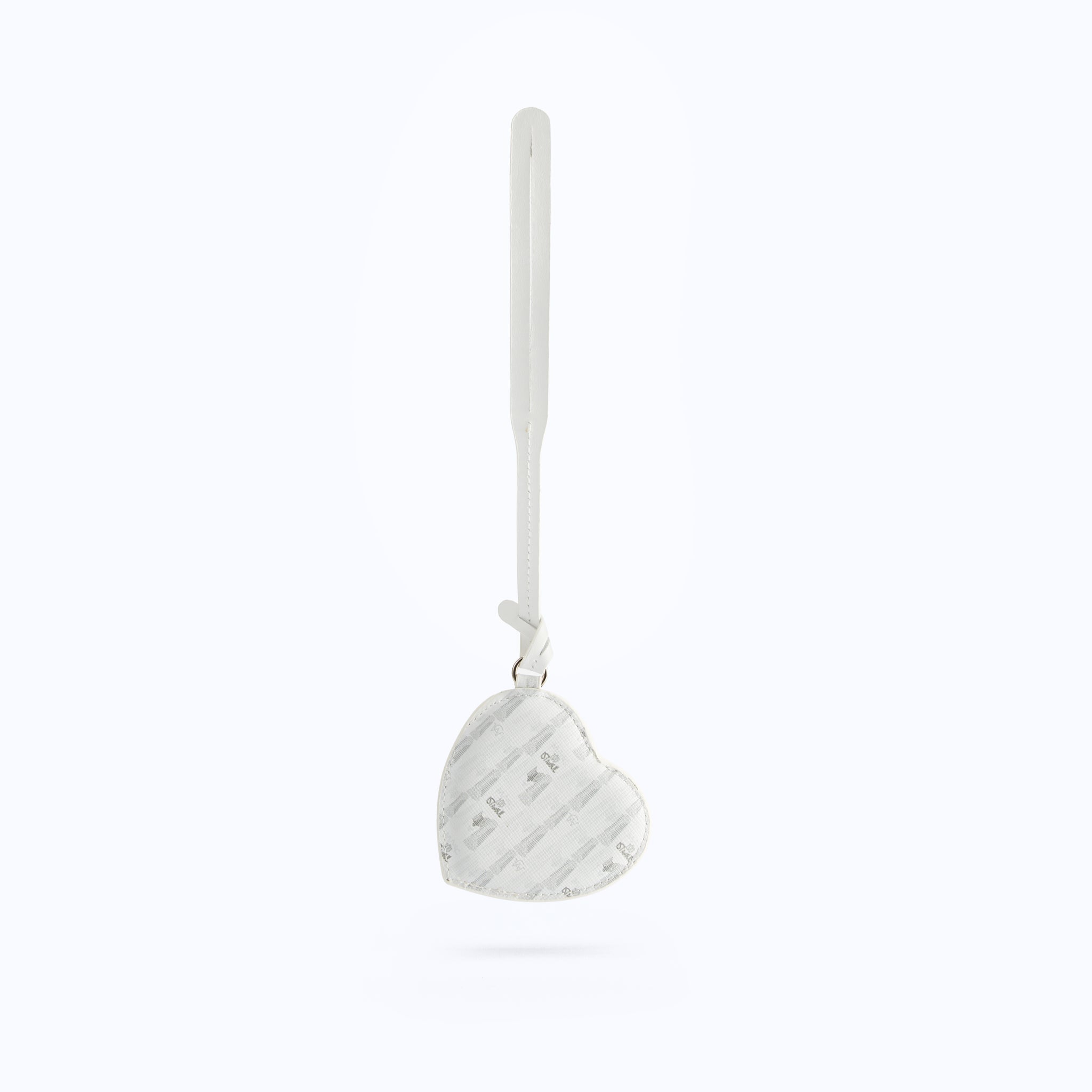 MONOGRAM HEART CHARM - WHITE - manc