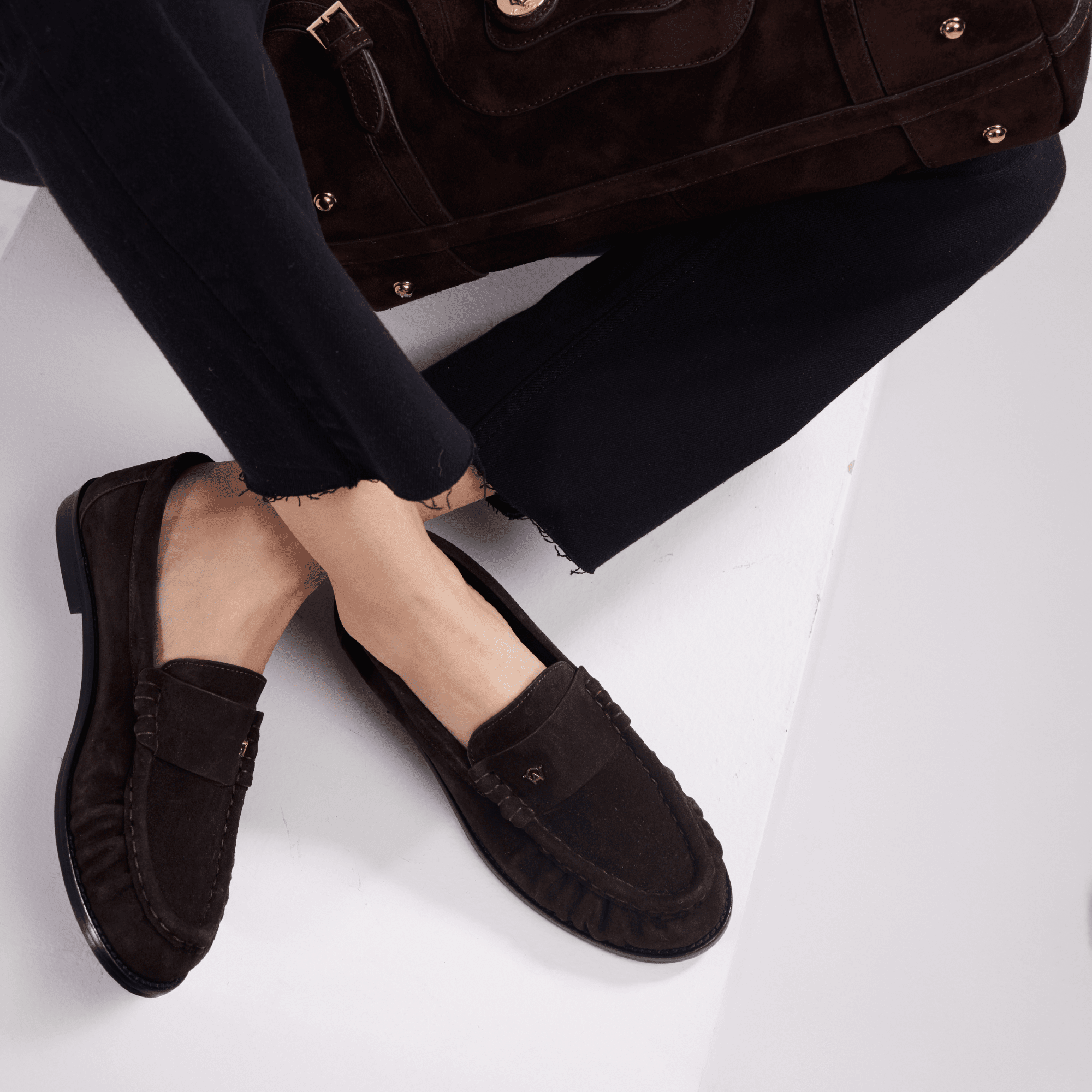 PENNY - DARK SUEDE BROWN - manc