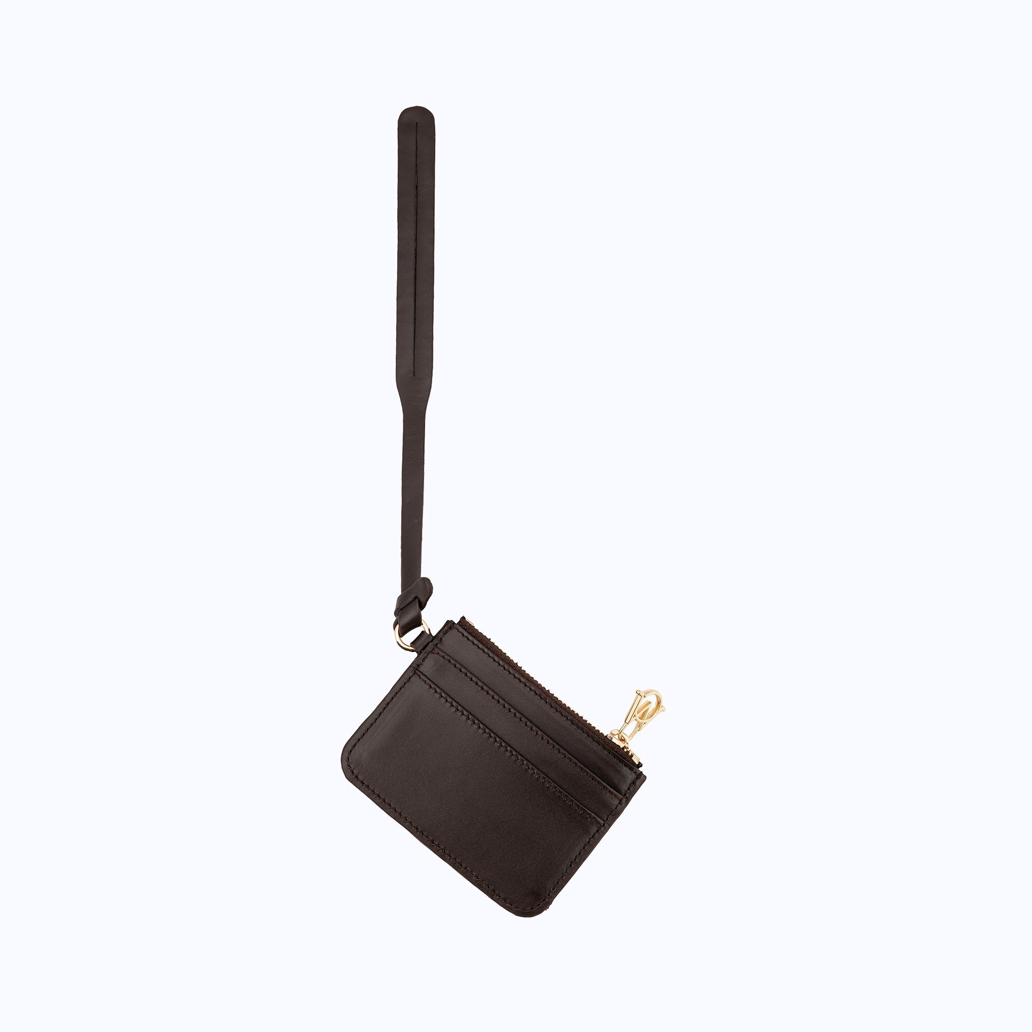 SOLID CARD HOLDER - DARK BROWN - manc