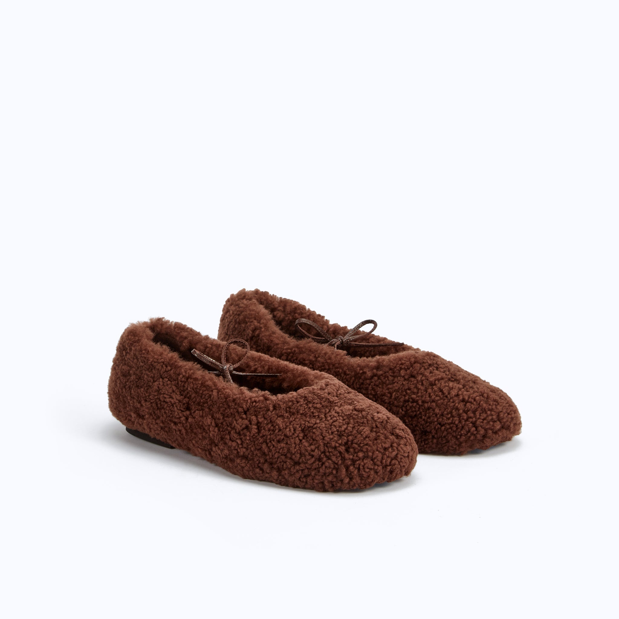 TEDDY BALLERINAS - BROWN (PRE - ORDER) - manc