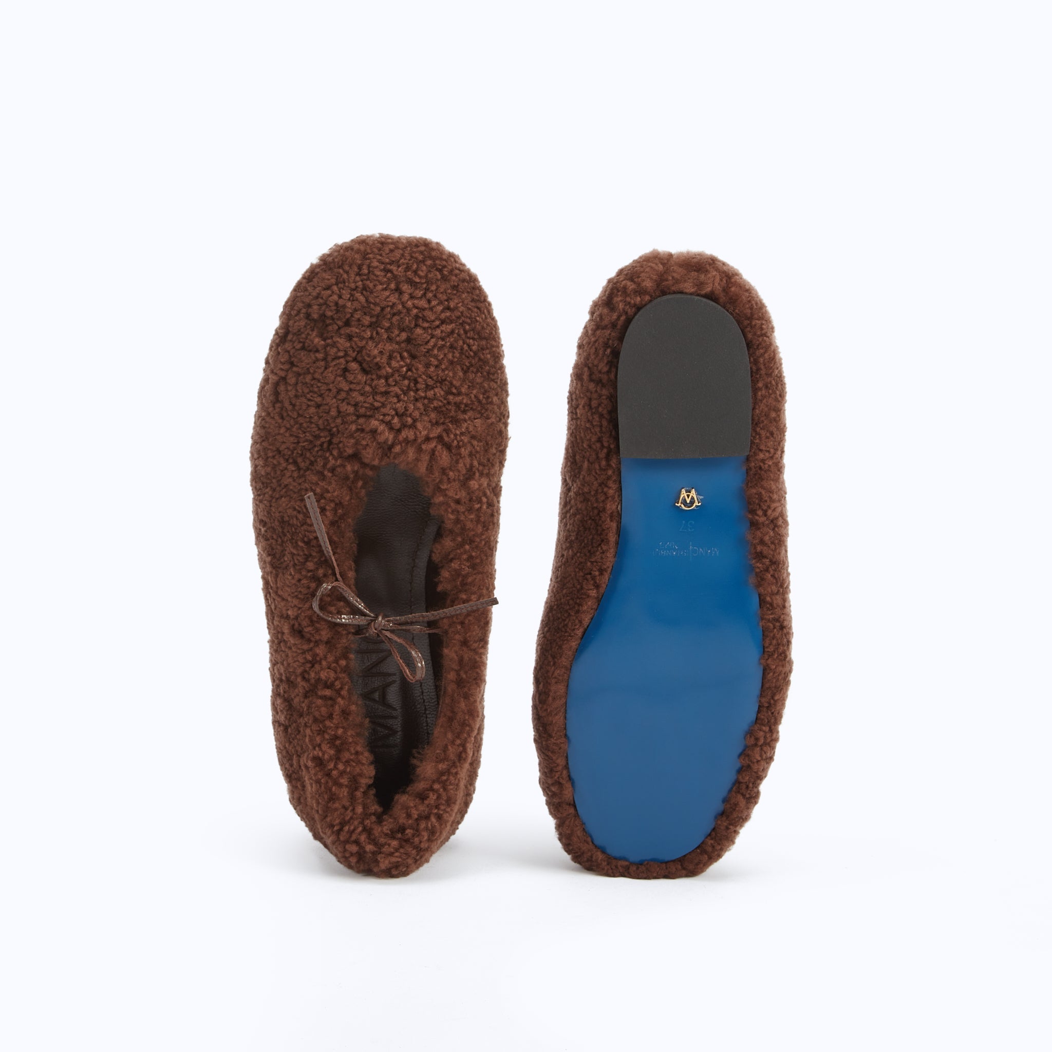 TEDDY BALLERINAS - BROWN (PRE - ORDER) - manc