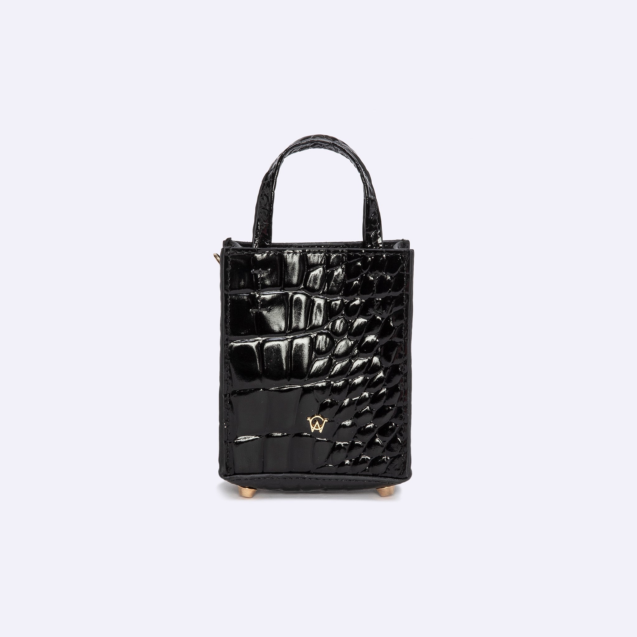 LOLA-PINK CROCLOLA-PINK Croc Handbag
